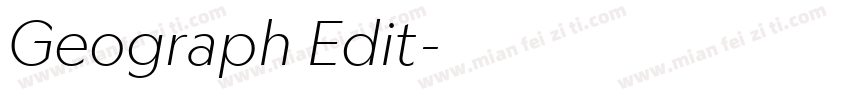 Geograph Edit字体转换